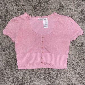 Pink Baby Tee Crop Top